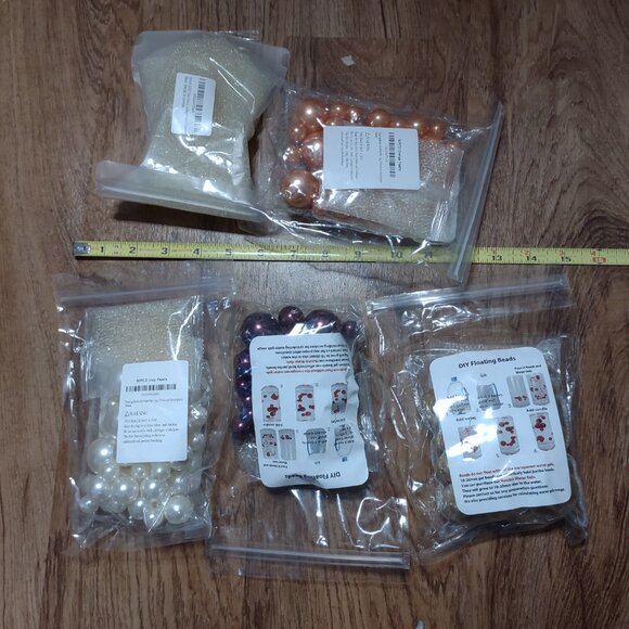 Lot Of 5 DIY Floating Pearl Bead Sets. TSM18 - Picture 8 of 9